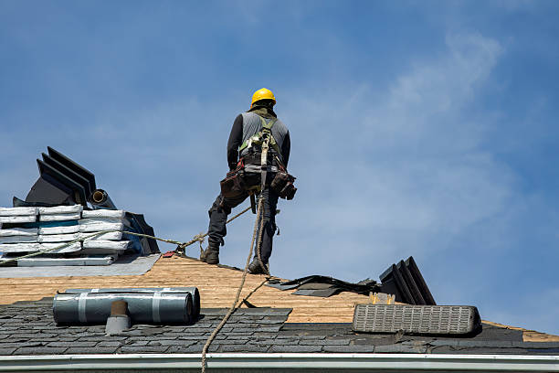 Professional Roofing technician working in South Weymouth, MA